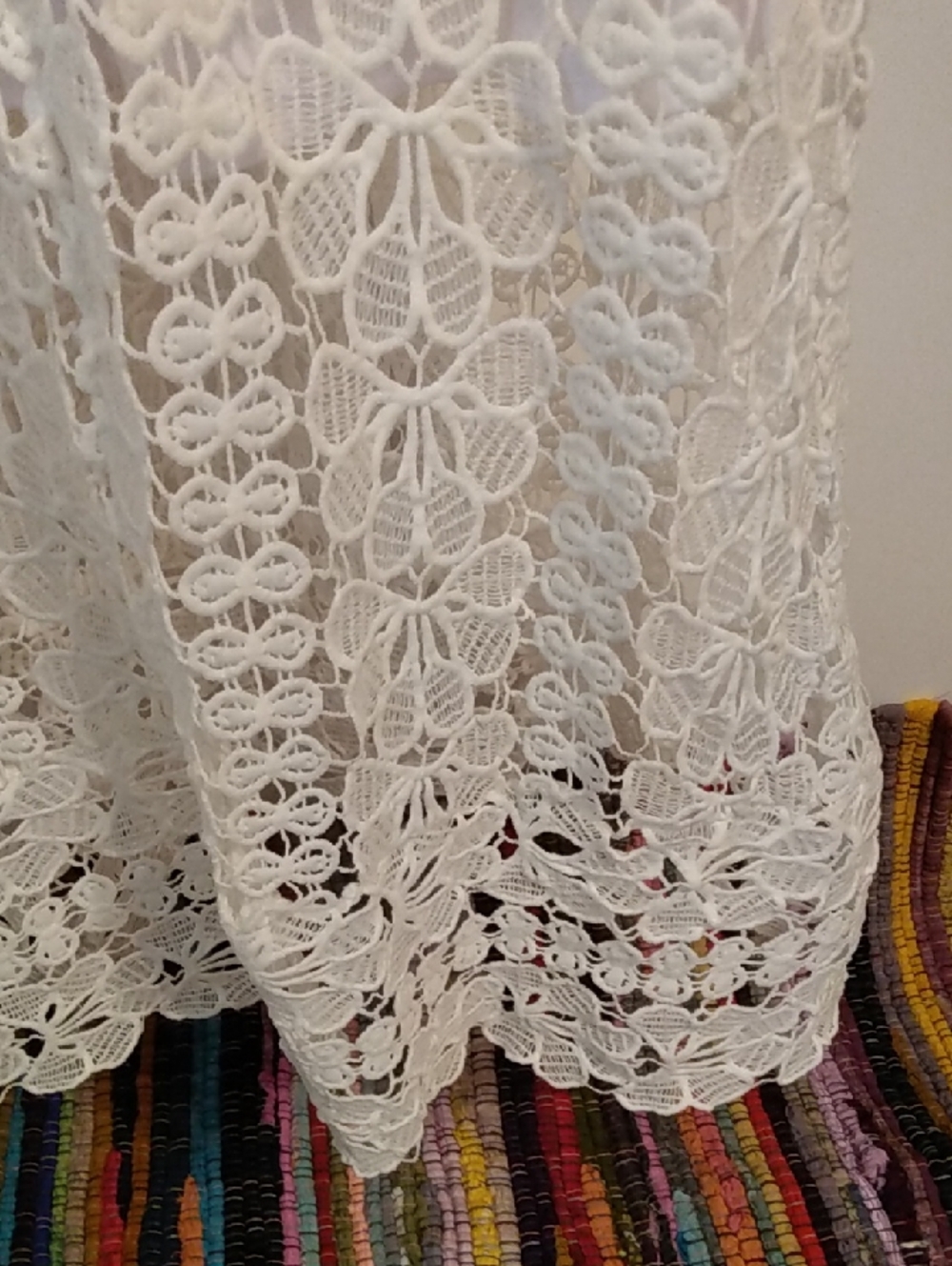 White Lace crochet Boho Bohemian Whimsygoth  Fairy Maxi Dress - Picture 9 of 11